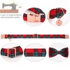 DOGWONG Christmas Dog Collar with Bow tie, Red Plaid Dog