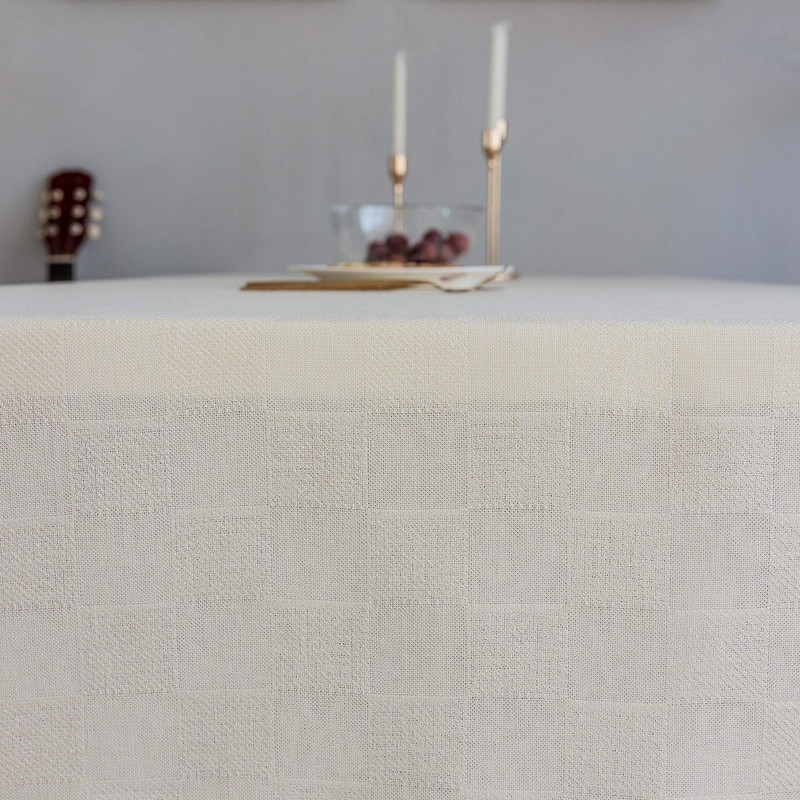 Home Brilliant Table Cloth Rectangular, Solid Farmhouse Checker Tablecloth for