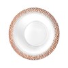 14oz Rose Gold Round Plastic Bowl Pebble Design - Elegant