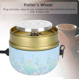Pottery Wheel Machine | Mini Pottery Forming Machine | Electric Pottery Machine Ceramics Wheel DIY Hand‑Made Ceramics Clay Craft Equipment for Children/Beginers/Professionals (100‑240V)(US)