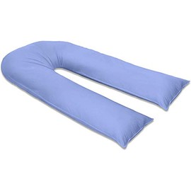 U Shaped Pillowcase Cover Pregnancy Maternity Nursing Full Body Pillowcase Cover (Blue, 9FT U Pillowcase Cover Only)