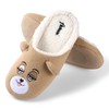 Boys Girls Cute and Cozy Plush Slip On Bear Slippers