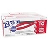 Ziploc 682257 Double Zipper Bags, Plastic, 1gal, 1.75mil, Clear w/Write-On