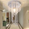 Crystal Flush Mount Chandelier Fixture Elegant Modern Ceiling Light Lamp