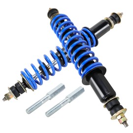 Roykaw Golf Cart Front/Rear Shock Absorber Kit Heavy Duty Coil Over Shocks Compatible with EZGO TXT/Medalist 1994-up Gas & Electric Models, 2 Packs, OEM# 70928-G01, 76418-G01, 70630-G01