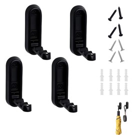 4Pcs Black Foldable Folding Wall Hook(8 Screws+8 Rubber Plugs),Concealedwall Mounted Coat Rack for Bedrooms Kitchen Hanging Coat Cloth Towel Key Wall Hooks Stick Bedrooms Living Rooms Kitchens Porches