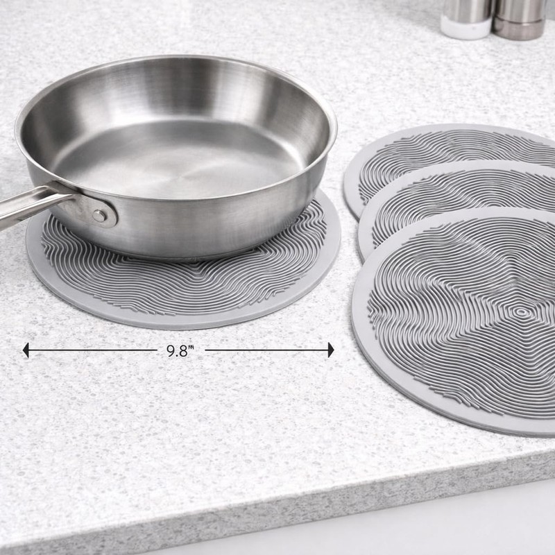 Silicone Hot Pot Holder Mats 10in (3-PCS) - Heat Resistant