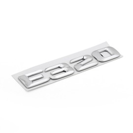 Bruce & Shark Car Boot Rear Emblem Badge Letters E320 Fit for W124 W210 W211 E320 Chrome