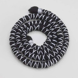 DreadLab - Bendable Spiral Dread Ties (60cm, Black with White Thread)