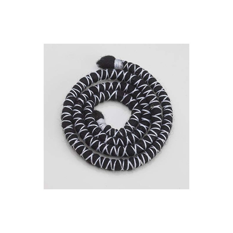 DreadLab - Bendable Spiral Dread Ties (60cm, Black with White
