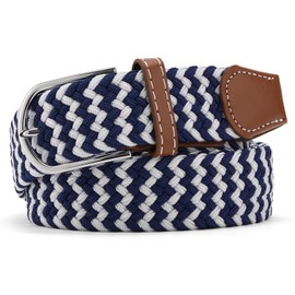 GAEKEAO Elastic Braided Belt for Men 1 3/8" Stretch Woven Belt for Golf Casual Pants Shirts Jeans