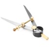 Professional Leather Compass, Adjustable Lockable Steel Wing Divider Rotating Scratch