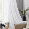 Deconovo Linen Effect Transparent Curtains, White, 180x140