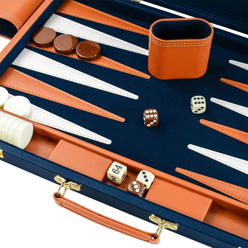 Premium Backgammon Sets for Adults, 17.5 Inch Large Backgammon Board