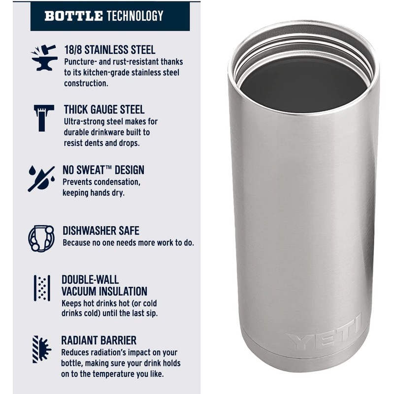 Yeti Rambler Vacuum Insulated Stainless Steel Hotshot Bottle, Sharptail Taupe,