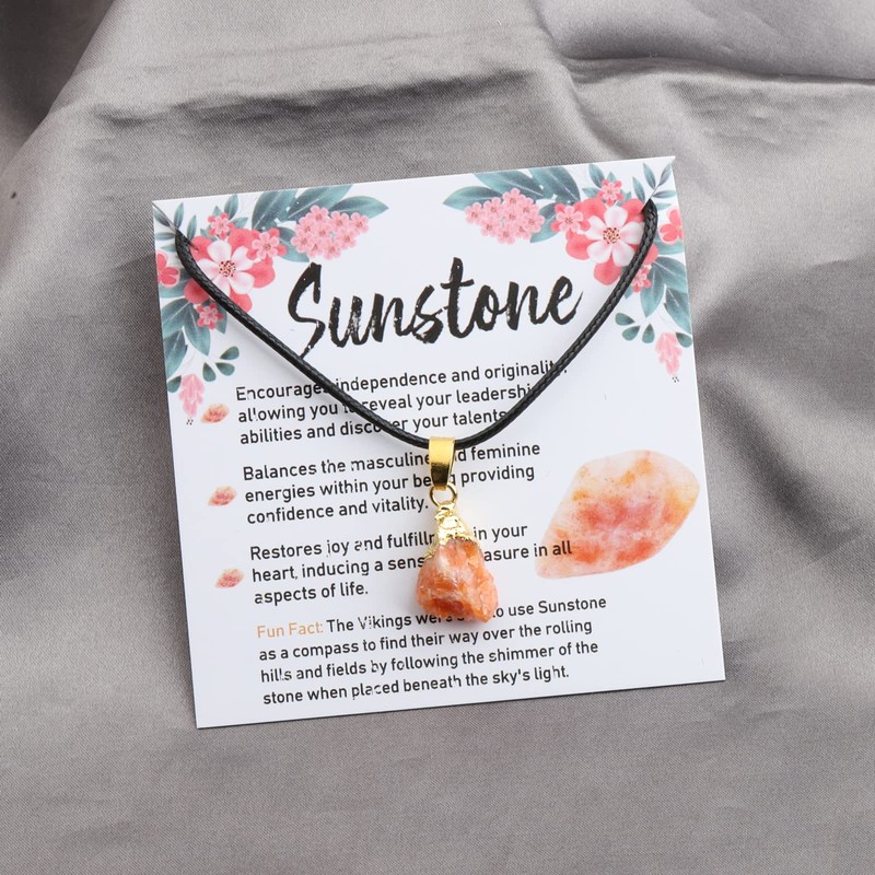 Sunstone Necklace/Bracelet Sunstone Jewelry Sunstone Crystal Pendant Jewelry (Sunstone N
