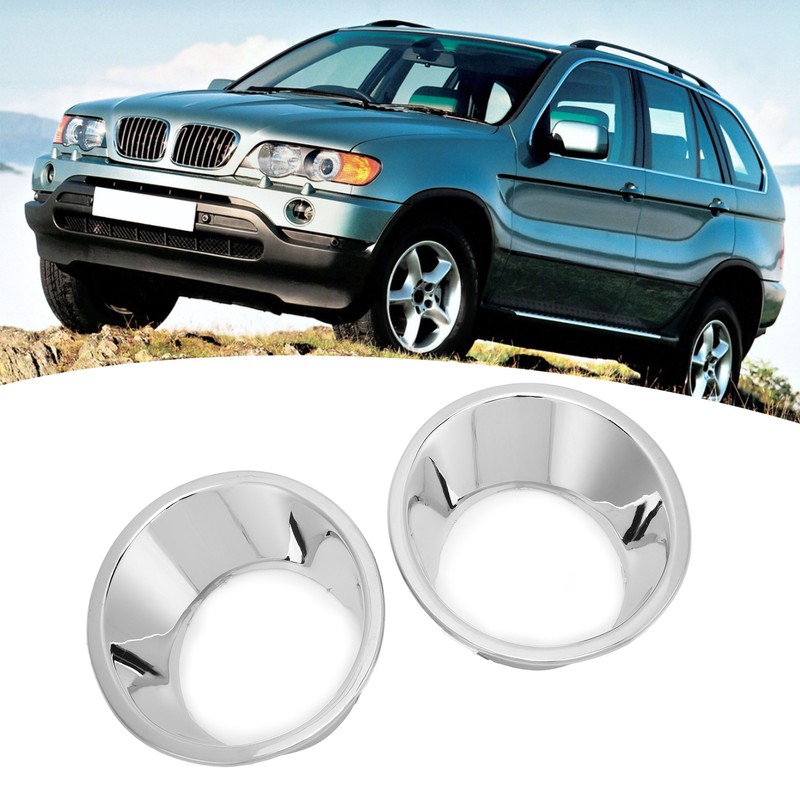2pcs Car Front Fog Light Lamp Cover Trim Ring ABS