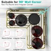 YASONIC Corner Shower Caddy, 3-Pack Adhesive Bathroom Caddy with Soap