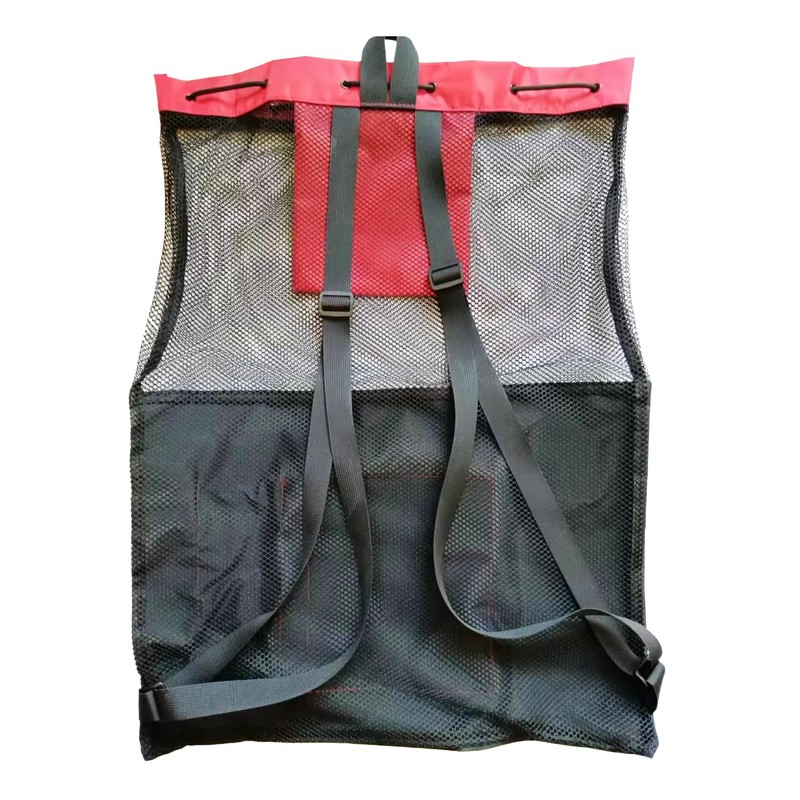 Swimz Elite Club Mesh Backpack - Black/Red/White, Large Swimming mesh