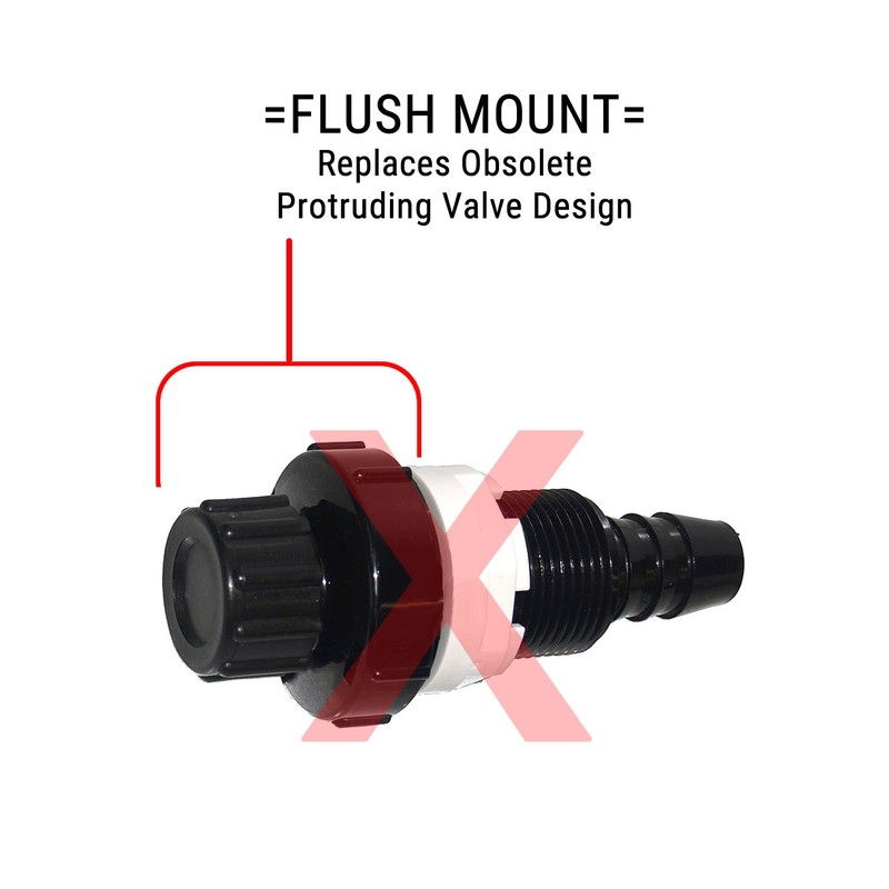 Hot Tub Spa Drain Valve - Cabinet Exterior Flush Mount