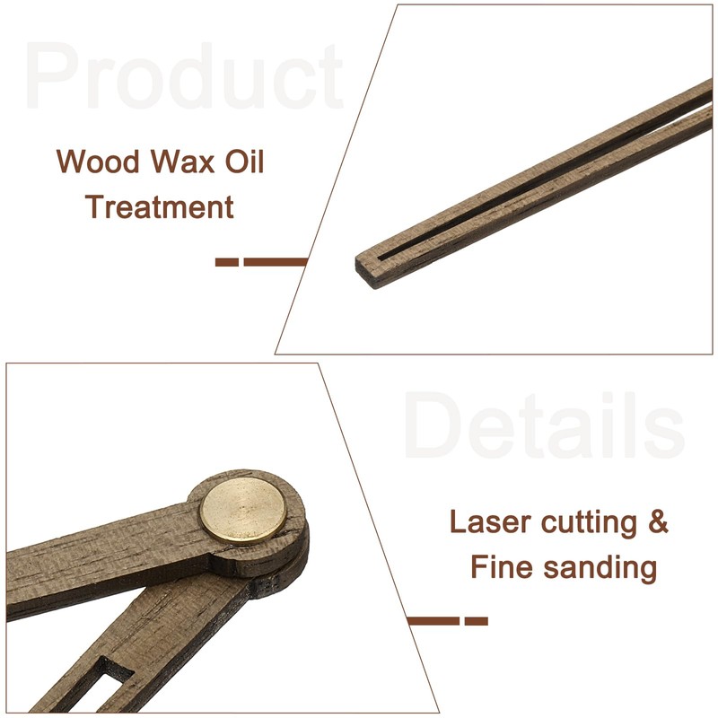 QUARKZMAN Set of 5 Wooden Clock Hands, Walnut Wood Clock