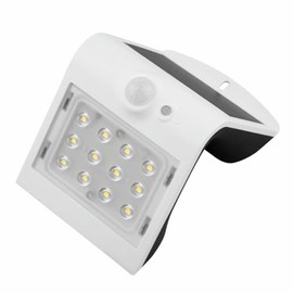 Weiße LED-Solarleuchte mit Bewegungsmelder, 2 W, ideal für Außenbeleuchtung und Nachtsicherheit.