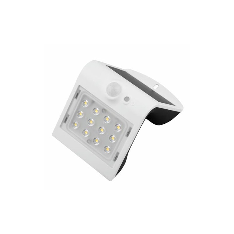Weiße LED-Solarleuchte mit Bewegungsmelder, 2 W, ideal für Außenbeleuchtung und