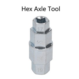 Hex Axle Tool for Motorcycles Multifunction Hex Allen Front Wheel Spindle Socket Adapter Hex Axis Spindle Adapter 17mm 19mm 22mm 24mm(Silver)