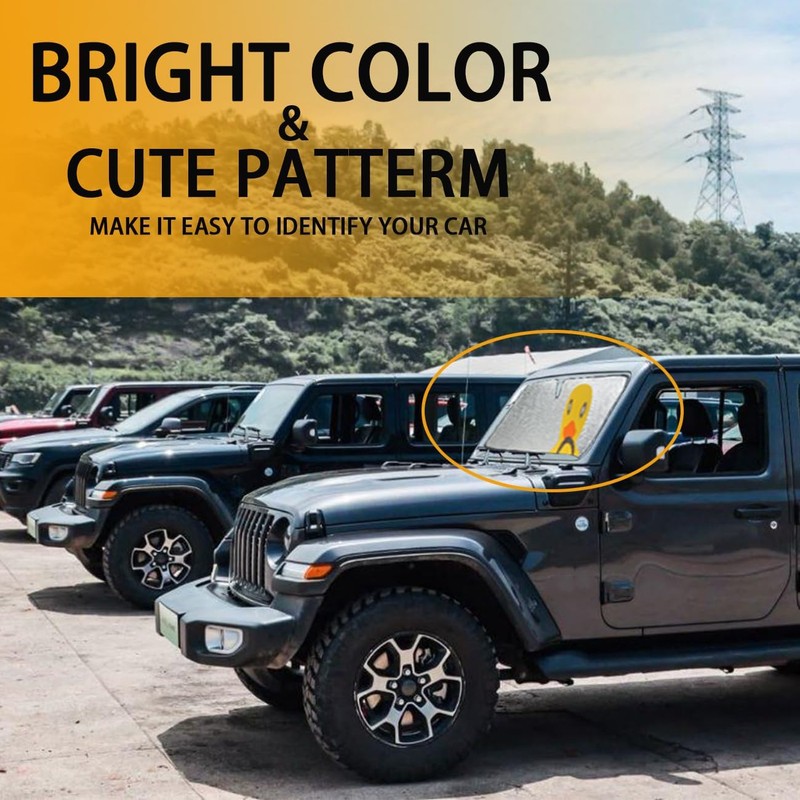 Windshield Sun Shade for Jeep Wrangler TJ JK JL &