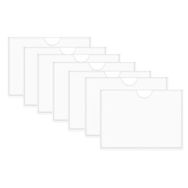 ZZHBOO 6 Stck Auto Parkschein Clip Parkschein-Taschen Parkausweishalter Windschutzscheibe Parkausweis Halter Hlle Parklizenz Selbsthaftend Transparente Klebetasche