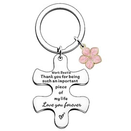 SDOFY Work Bestie Gifts Thank You Gifts for Colleagues Leaving Gifts for Colleagues Keychain Goodbye Gifts for Coworker