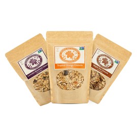 Maple Nut Kitchen Artisanal Variety Pack Granola Bites - Lavender Blueberry, Tropical Orange, Maple Nut Granola | 10 oz Each | Gluten-Free, Vegan, Delicious Breakfast Treats | 3-Pack