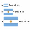 Generisch Set of 10 Flag Stickers Argentina Car Sticker