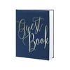 Wedding Guest Book Navy Blue and Gold 20 x 24.5cm