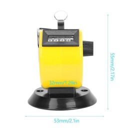 Hilitand Manual Tally Counter 4-Position ABS Shell Counting Tool Mechanical Desktop Point Counter can be Cleared (Yellow)