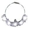 White Light Up Flower Crown Headband for Festivals with Cool