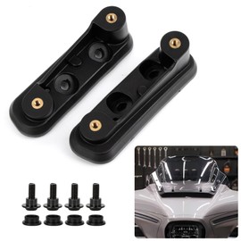 Motorcycle Windshields Tall Riser, PSLER Windshield Windscreen Mount Bracket Adjuster Windscreen Risers Mounting kit for CVO Street Glide FLHXSE 2023-later and for Street Glide FLHX 2024-later