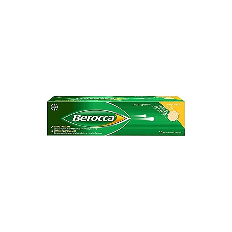 Berocca Vitamin C Effervescent Tablets, with Magnesium, Vitamin B12 and