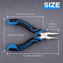 SPEEDWOX Mini Long Nose Pliers for Jewellery Making, Pointed Nose Pliers with Teeth, Small Jewelry Pliers with Serrated Jaws, Long Nose Pliers for Bending Wire, Crafts