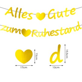 ALEGRE® Happy Retirement Garland, Retirement Decoration, Retirement Decoration Banner, Finally Retirement Garland, Evening Decoration Garland for Retirement Decoration Farewell Colleague Job Change