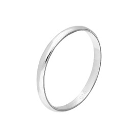 Sterling Silver 2mm Simple Wedding Band Ring | Sizes L - U (M)