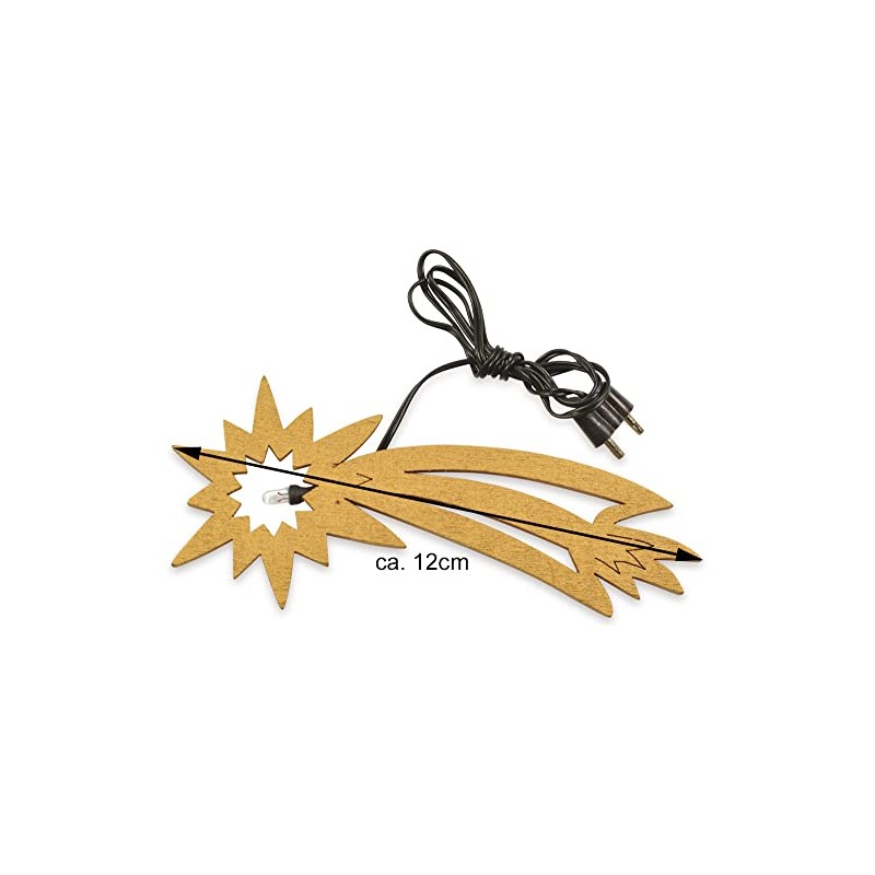 Riffelmacher & Weinberger 78296 LED Wooden Comet 12 cm with