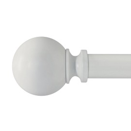 Easy Install No Drill Curtain Rod Set 36-72", White