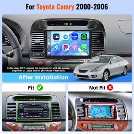 Realdio Android Car Stereo for Toyota Camry 2000 2001 2002 2003 2004 2005 2006 with CarPlay Android Auto 26UI 2GB+64GB