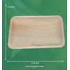Puryfi Palm Leaf Eco-Friendly Rectangle Plates 6 x 9 inches