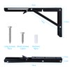 Ozzagar Folding Shelf Brackets 12 Inch, 2pcs Heavy Duty Shelves