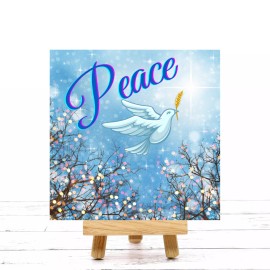 Sign Me Up By Diana Peace Dove Christmas Sign or Door Hanger