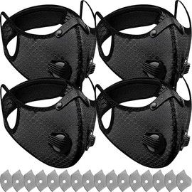 Threlaco 2/4/8 Pack Dust Mask Reusable Respirator Face Mask with Activated Carbon Filters for Woodworking Mowing Dust