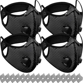 Threlaco 2/4/8 Pack Dust Mask Reusable Respirator Face Mask with Activated Carbon Filters for Woodworking Mowing Dust