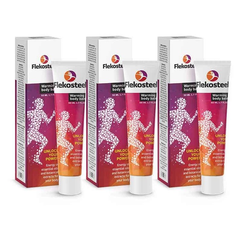 RIXET 3 Tubos Flekosteel Bálsamo Corporal Que Calienta 50 Ml